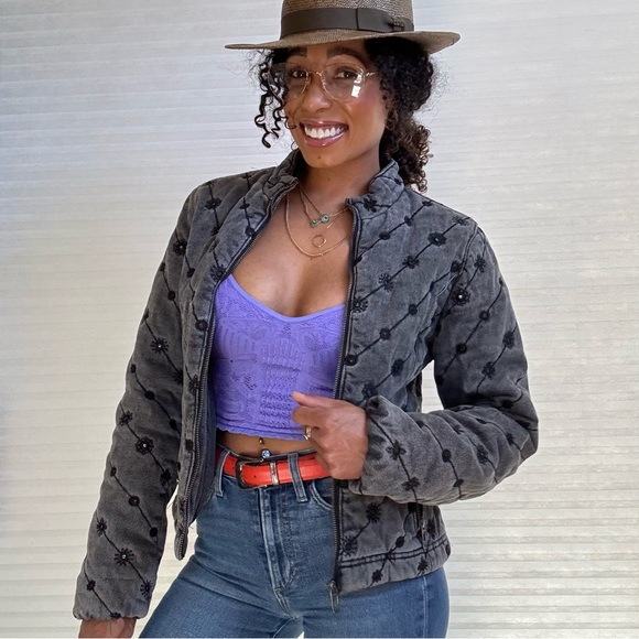 Desigual Quilted Sequin Denim Jacket - Picture 3 of 14